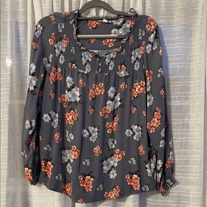 Westport Blue Relaxed Buttoned Blouse